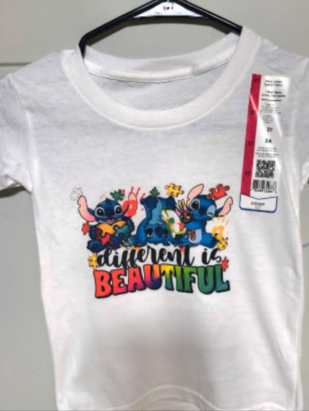 Unisex White 'Different Is Beautiful' Graphic Tee